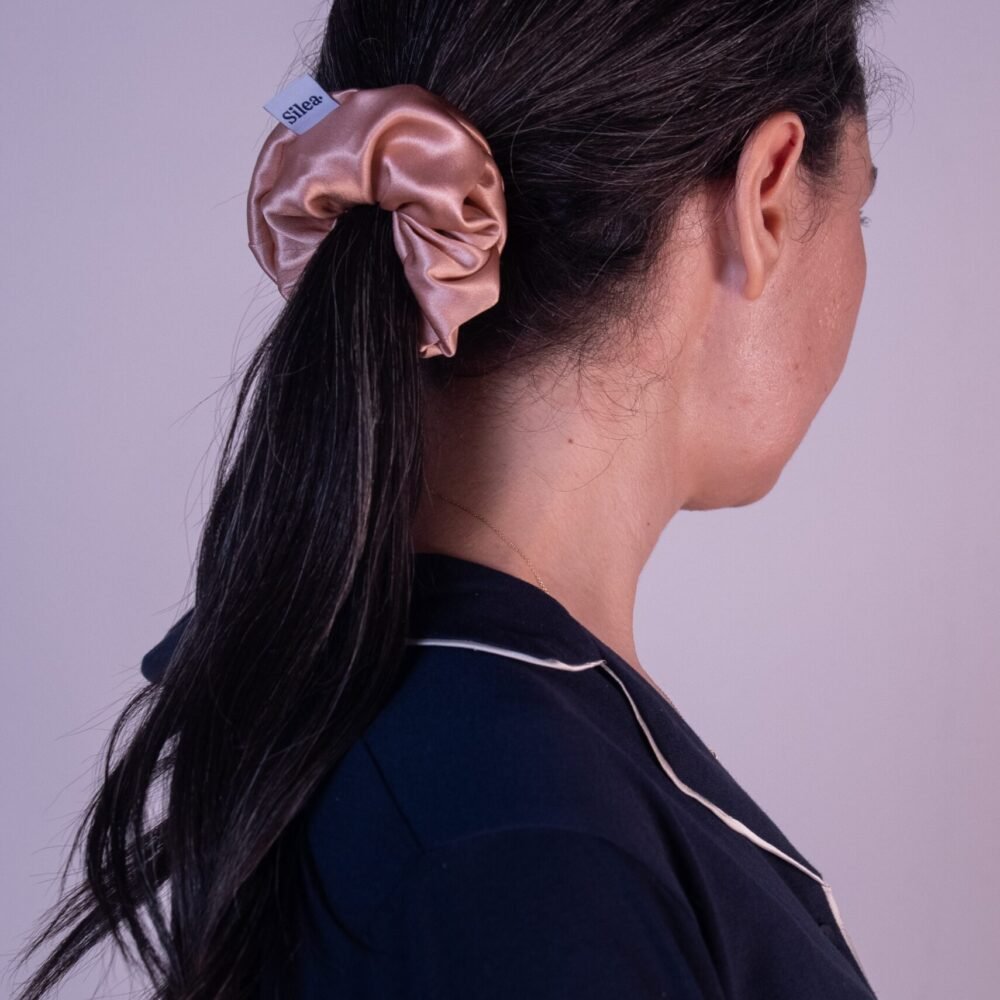 Silea 100% Mulberry Silk Large Scrunchies Pack of 2